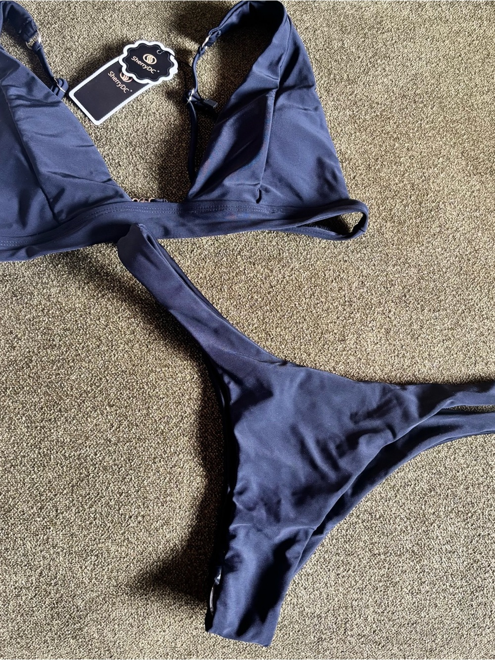 NWT Women's Black Triangle Bikini Set